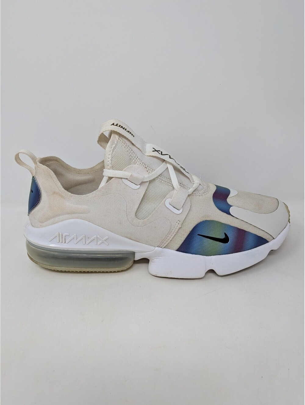 Nike Air Max Infinity Men’s 9.5 Summit White Iridescent BQ3999-101 - Picture 9 of 12